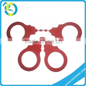 Soft Plastic Handcuff Toys Kids Police Toys Silicone Rubber Handcuff Police Handcuff Toy thumbnail-1