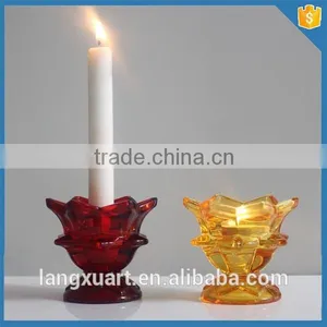 LX-Z045 Double Purpose Lotus Flower Colored Candle Holder With Foot thumbnail-2