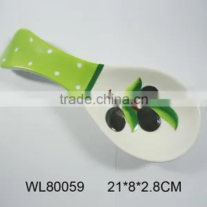 Decorative Ceramic Spoon Holder With Lemon Painting thumbnail-5