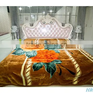Hot Selling New Design 100 % Polyester Korean Style2Ply Mink Blanket thumbnail-2