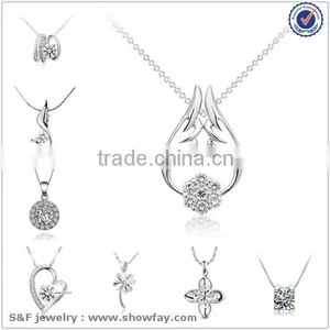 Factory Price S925 Silver Jewelry Real White Gold Plated 925 Sterling Silver Jewelry thumbnail-1