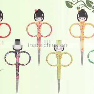 MNJ-003 Stainless Steel Girl Shape Stainless Steel Beauty Scissors thumbnail-1