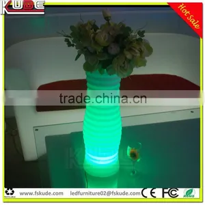 PE Plastic Material LED Round Flowerpot/planter Pot With RGB Light Glowing thumbnail-2