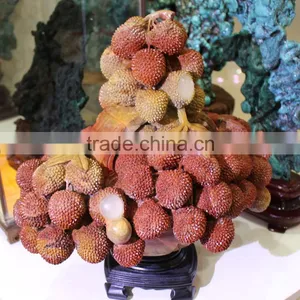 Natural Beautiful Agalmatolite Stone Lychee Tree thumbnail-1