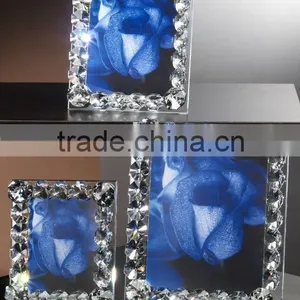 Selling Crystal Glass Photo Picture Diamond Frame for Giveaway Gift(R-1129) thumbnail-1