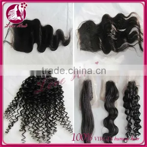 2015 Cheap Remy Body Wave Virgin Brazilian Hair Lace Closure Middle Part thumbnail-5