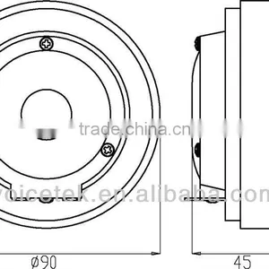 TSCT-3404 90*45 (L)mm Titanium Tweeter Speakers for Sale Compression Driver 25W/30W Horn Driver thumbnail-3