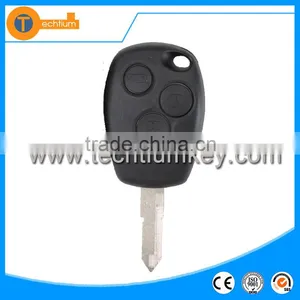3 Button Remote Key Case Shell With Logo and Uncut Blade Car Key Cover Blanks Wholesale for Renault Espace Scenic Laguna Clio thumbnail-1