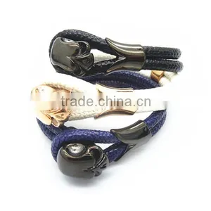 Fashion Popular Hight Polish Skull Bracelet For Men/North Skull Men Jewelry thumbnail-2