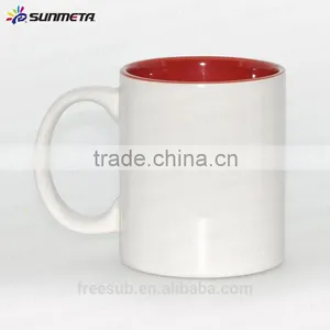 Sunmeta Factory Supply 11oz Inner and Handle Color Ceramic Sublimation Mugs (SKB03) thumbnail-3