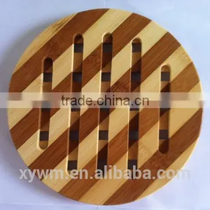 Bamboo Round Trivet Heat Pat--Jane thumbnail-1