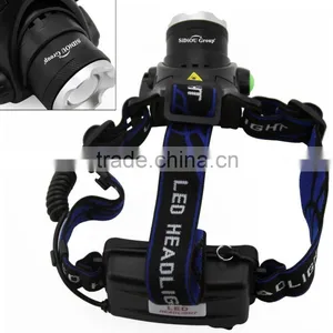 Sidiou Group 1800Lm XM-L T6 10W Focus LED Headlamp Light With 2 X 3.7V 3000mAh 18650 Rechargeable Battery and Battery Charger thumbnail-5