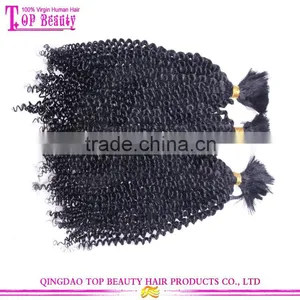 Best Sell Afro Kinky Human Hair Bulk Wholesale Cheap Russian Human Hair Bulk thumbnail-1