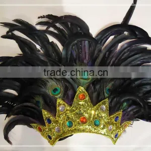 Black Lady Halloween Christmas Festival Celebration Party Show Godenl and Black Headwear thumbnail-1