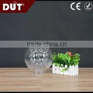GD026-S-150-C Transparent 150mm UV-resistant Acrylic Vintage Plastic Round Light Cover With Screw Neck thumbnail-1