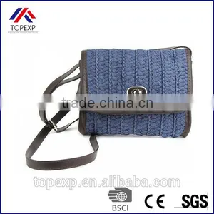 Custom Female Straw Bag Shoulder Bag With Leather Band thumbnail-4