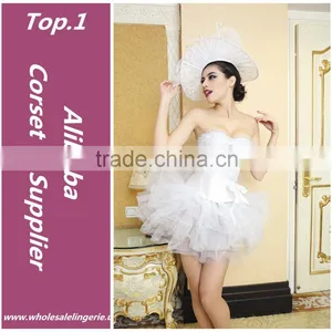 Elegent Women Sexy Floral Bustier Dress Lace Corset With Ribbon,wedding Corset thumbnail-1