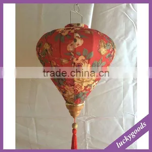 Yellow Solid Color Vietnamese Silk Lanterns thumbnail-5