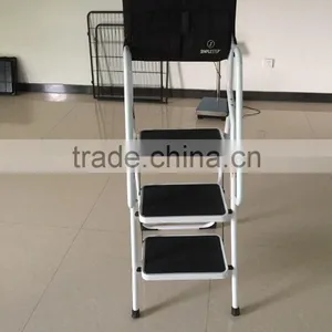 Best Sale Professional 3 Step Steel Ladder With Tool Bag for Tools thumbnail-1