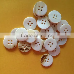 Natural White River Shell Sew Buttons for Garments thumbnail-1