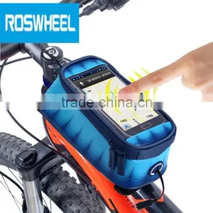 Roswheel Bicycle Bag 4.8 Inch Touch Screen Bicycle Front Tube Phone Bag Holder Handlebar Pouch Bicycle Bag thumbnail-1