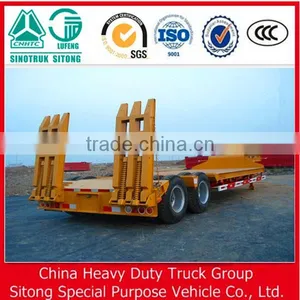 Heavy Duty Truck Howo 30 Ton Low Flatbed Semi Trailer Low Bed Truck Trailer Trucks And Trailers thumbnail-4