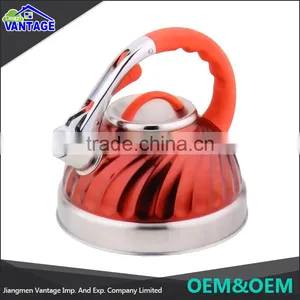 Hot Water Kettle Stainless Steel Whistling the Kettle With Wooden Handle thumbnail-2