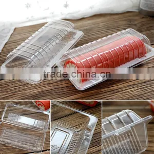 Vacuum Forming Disposable Plastic Clamshell Hinged Food Container, Clear Cake Packaging Box thumbnail-5