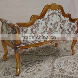 BISINI Solid Wood Long Sofa Chair, Elegant Living Room Leisure Chair, Good Quality Shoe Changing Chair (BF01-X1192) thumbnail-2