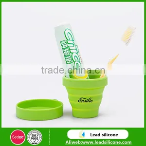 Eco-friendly Collapsible Silicone Coffee Cup For Camping/Silicone Flodable Cups With Lids thumbnail-6