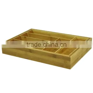 Store More Bamboo Multi Compartment Bamboo Organizer Tray thumbnail-3
