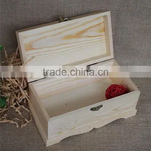 Natural Antique Pine Wood Jewelry Storage Box thumbnail-2