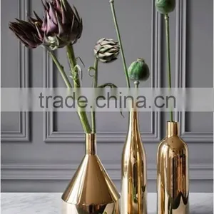 Home Decor Brass Flower Vases Shiny Polished thumbnail-1