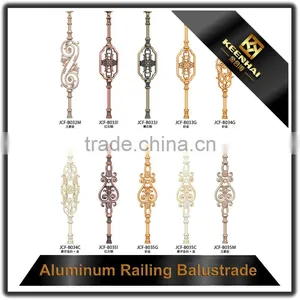 Luxury Design Decorative Powder Coated Aluminum Indoor Stair Handrail thumbnail-6