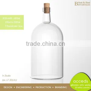 Small 250Ml Borosilicate Glass Juice Bottle With Corks thumbnail-6