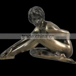 LIfe Size Casting Brass, Sexy Women Bronze Sculpture thumbnail-1