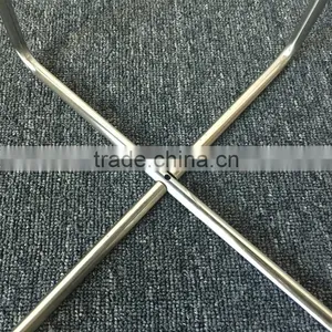 High Quality Metal Color Stainless Steel Folding End Table With Glass Top thumbnail-4
