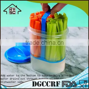 Food Grade Plastic Pickle Jar With Strainer, Clear Plastic Vegetable Storage Container for Pickle thumbnail-1