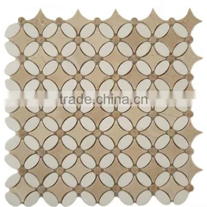 MM-CV272 Wholesale Fan Natural Stone Flower Marble Mosaics Tiles thumbnail-1