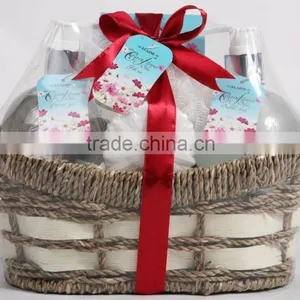 4 PCS BATH SET W/SEAGRASS BASKET thumbnail-1