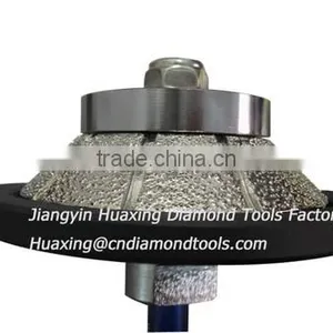 Bevel Shape Vacuum Brazed Diamond Profiling Wheel With Steel Ring/Diamond Router Bits thumbnail-1