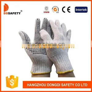 DDSAFETY 2017 Cotton Seamless Knitting Coated With CE PVC Industrial Glove thumbnail-1