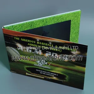 2017 Fashion Paper Business Card 7 Inches Lcd Video Brochure 210*148 mm Video Greeting Card With 1000 Mah thumbnail-1