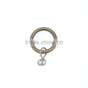 Steel Ring Loose Eyelet For Curtain Rod Inside Diameter 35mm Antique Brass Colour thumbnail-2