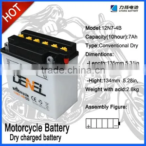 General Lead Acid Motorcycle Battery YB7L-B for 12V 6ah thumbnail-1
