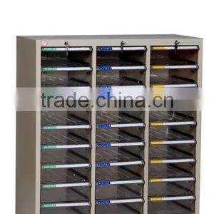 A4 Size Lockable Plastic Drawer Filing Cabinet thumbnail-5