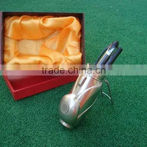 High End Wholesale Gofl Gift Metal Material Golf Bag Brush Pot thumbnail-4
