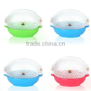 Oval Shape Plastic Mesh Sieve Plastic Vegetable Sieve With Tray thumbnail-1