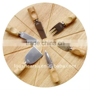 5pcs /set ,stainless Steel Cheese Knife/cheese Tools Set ,wooden Handle thumbnail-1