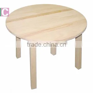 Wood Mini Round Tea Table Four Legs for Living Room Designs thumbnail-1